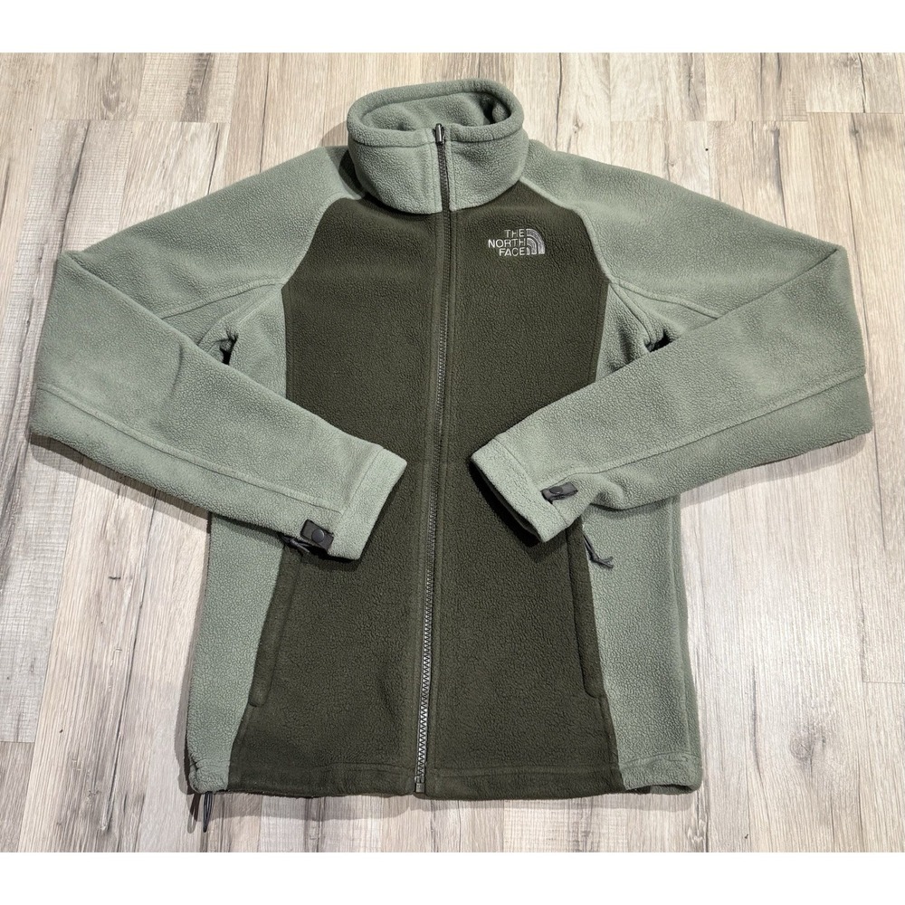 The North Face Denali Women's Full Zip Jacket w/ Pockets Green Colorblock XS